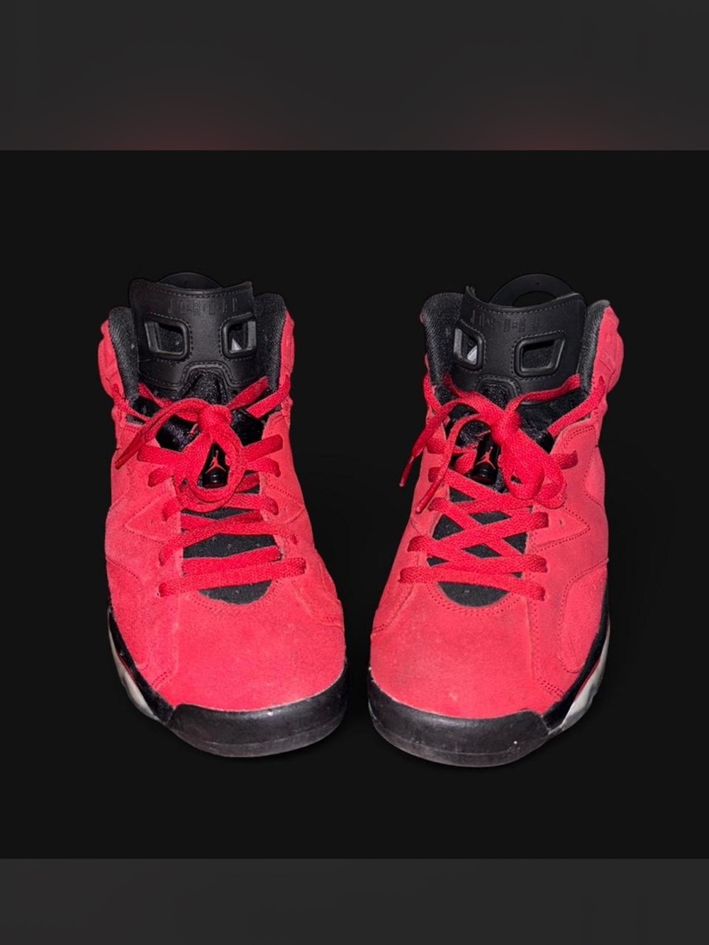 Jordan Kids Red and Black High-Top Sneakers